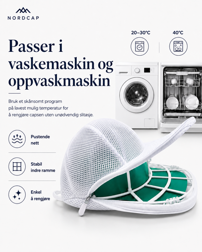 NordCap – Vask capsen uten at den mister formen