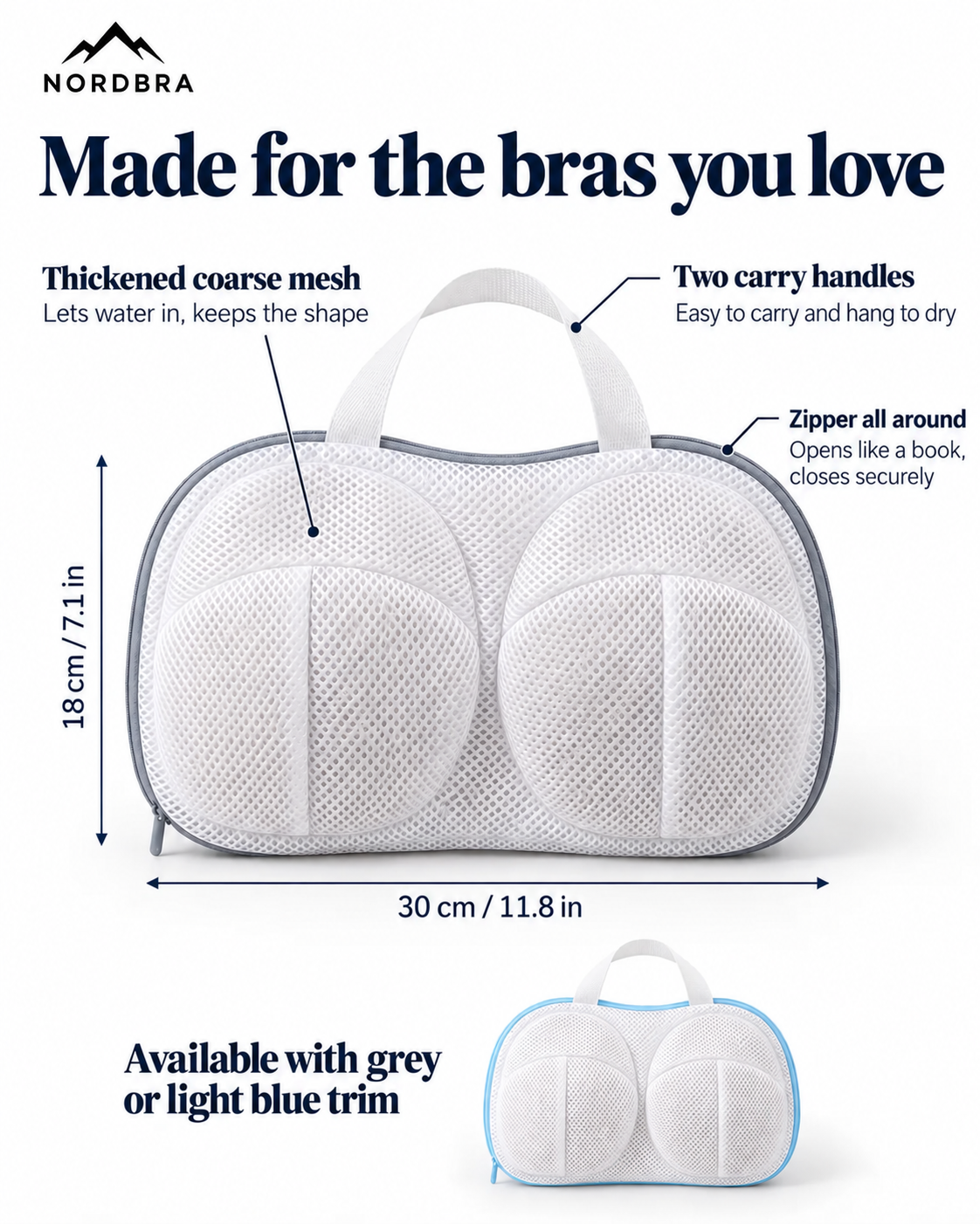 NordBra - Made for the bras you love, 30 x 18 cm